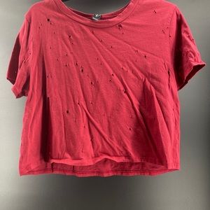 Distressed Crop Top